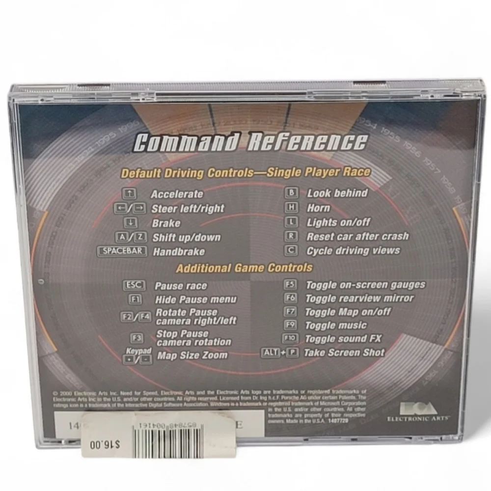 Need for Speed: Porsche Unleashed (PC, 2000) 5th Installment Of Series Racing. T